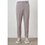 Erkek Bej Polyester Lastikli Trend Slim Fit Pantolon