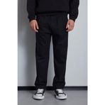 Erkek Beli Lastikli Desenli Baggy Pantolon Siyah