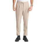 Erkek Beli Lastikli Kalın Kaşe Görünümlü Casual pantolon Bej 56