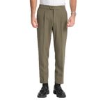 Erkek Beli Lastikli Kalın Kaşe Görünümlü Casual pantolon Haki 48