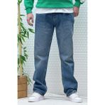Erkek Beli Lastikli Rahat Kullanım Baggy Kot Pantolon - Lacivert - 28