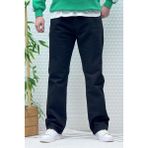 Erkek Beli Lastikli Rahat Kullanım Baggy Kot Pantolon - Siyah - 33