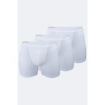 Erkek Beyaz 3 Lü Paket Micro Modal Boxer 909