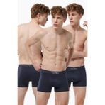 Erkek Beyaz 3 lü Pamuk Elastan Boxer 3M075