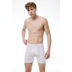 Erkek Beyaz 6 Lı Paket %100 Pamuk Geniş Kalıp Arjantin Boxer 003-e