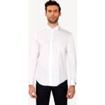 Erkek Beyaz Ata Yaka Slim Fit Gömlek - 2XL