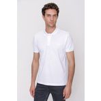 Erkek Beyaz Basic Düz %100 Pamuk Dynamic Fit Rahat Kesim Kısa Kollu Polo Yaka Tişört