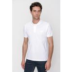 Erkek Beyaz Basic Polo Yaka Dynamic Fit T-Shirt