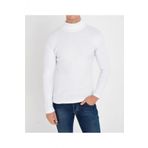 Erkek Beyaz Boğazlı Slim Fit Triko Kazak