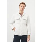 Erkek Beyaz Kapitoneli Worker Ceket - 2XL