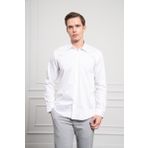 Erkek Beyaz Pamuk Trend Slim Fit Dar Kesim Gömlek
