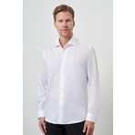 Erkek Beyaz Pamuk Trend Slim Fit Dar Kesim Non Iron Gömlek