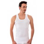 Erkek Beyaz Ribana (esnek) Askılı Atlet 6'lı Paket (model No-0102)