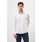 Erkek Beyaz Trend Slim Fit İtalyan Yaka Gömlek