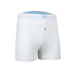 Erkek Beyaz%100 Pamuk Kemerli Düğmeli Boxer (XL, Beyaz)