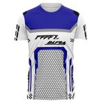Erkek Bisiklet Formaları, Erkek Bisikletçi Bisiklet Forması, Dağ Bisikleti Forması, Erkek Cross Trikosu, Pro Team Bisiklet Kıyafetleri Retro Nefes Alabilir Bisiklet Üstü Tişört (Mavi B,5XL)