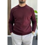 Erkek Bisiklet Yaka Normal Kalıp Kazak Bordo EDW410 - 2XL