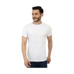 Erkek Bisiklet Yaka Regular Fit Basic Tişört Beyaz