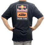 Erkek Bisiklet Yakalı Redbull Ktm Baskılı Kısa Kollu Siyah Tişört Ety-Ktmr - 3XL