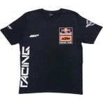 Erkek Bisiklet Yakalı Redbull Ktm Baskılı Kısa Kollu Siyah Tişört Ety-Ktmr - XL