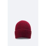 Erkek Bordo Fitilli Örgü Basic Yün Bere B009200