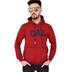 Erkek Bordo Kapüşonlu Sweatshirt Cal BGL-ST02361 BORDO S