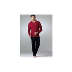 Erkek Bordo Uzun Kollu Penye Pijama Takımı 5454