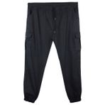 Erkek Büyük Beden 100-156 Kilo Arası İçin Uygun Kargo Cepli Jogger Kot Pantolon (SİYAH, 6XL)