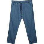 Erkek Büyük Beden 100 Kilo-180 Kilo Arası İçin Uygun Bağcıklı Likralı Boru Paça Kot Pantolon (MAVİ, 5XL)