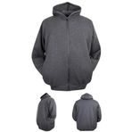 Erkek Büyük Beden 105-185 Kilo Arası İçin Uygun Kapüşonlu 3 İplik Şardonlu Kışlık Kalın Sweat Mont (FÜME, 6XL)