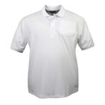 Erkek Büyük Beden 115-155 Kilo Arası Uygun Bedenli Likralı Pike Polo Yaka Cepli Tişört (BEYAZ, 7XL)