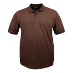 Erkek Büyük Beden 115-155 Kilo Arası Uygun Bedenli Likralı Pike Polo Yaka Cepli Tişört (KAHVERENGİ, 7XL)