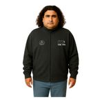 Erkek Büyük Beden 122-158 Kilo Arası İçin Uygun Pamuklu Geniş Kalıp Dik Yaka Fermuarlı Sweat Mont (ANTRASİT, 6XL)