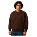 Erkek Büyük Beden 122 Kilo-158 Kilo Arası İçin Uygun Geniş Kalıp Bisiklet Yaka Pamuklu Selanik Kazak (KAHVERENGİ, 3XL)