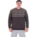 Erkek Büyük Beden 122 Kilo-158 Kilo Arası İçin Uygun Geniş Kalıp Bisiklet Yaka Pamuklu Selanik Kazak (KAHVERENGİ, 4XL)