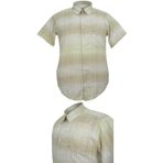 Erkek Büyük Beden Battal Boy 100 Kilo - 140 Kilo Arası İçin Uygun Kısa Kollu Gömlek (YEŞİL - KREM, 3XL)