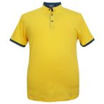Erkek Büyük Beden Battal Boy 110-120 Kilo Arası İçin Uygun Hakim Yaka Likralı Tişört (SARI, 3XL)