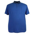Erkek Büyük Beden Battal Boy 110-120 Kilo Arası İçin Uygun Polo Yaka Cepli Tişört (SAKS, 4XL)