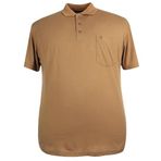 Erkek Büyük Beden Battal Boy 110-120 Kilo Arası İçin Uygun Polo Yaka Cepli Tişört (TABA, 3XL)
