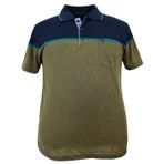 Erkek Büyük Beden Battal Boy 120-130 Kilo Arası İçin Uygun Panolu Pike Polo Yaka Cepli Tişört (YEŞİL, 3XL)