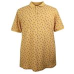 Erkek Büyük Beden Battal Boy 130 Kilo İçin Uygun Polo Yaka Pike Tişört (SARI, 4XL)