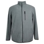 Erkek Büyük Beden Battal Boy Fermuarlı Polar Sweatshirt (GRİ, 9XL)