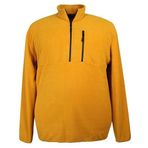 Erkek Büyük Beden Battal Boy Yarım Fermuarlı Polar Sweat (SARI, 3XL)