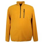 Erkek Büyük Beden Battal Boy Yarım Fermuarlı Polar Sweat (SARI, 5XL)