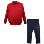Erkek Büyük Beden Eşofman Takımı (Kırmızı - Lacivert, 5XL)