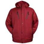Erkek Büyük Beden Kapşonlu Mont Dekons Eden (Kırmızı, 4XL)