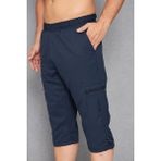 Erkek Büyük Beden Kargo Cepli Micro Deniz Kapri Lacivert 2665B-L - 7XL