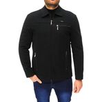 Erkek Büyük Beden Kaşe Mont 9050 BGL-ST01628 SİYAH 4XL