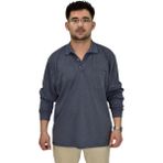 Erkek Büyük Beden Mevsimlik Polo Yaka Sweatshirt 1-6830 BGL-ST04415 LACİVERT 4XL