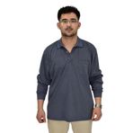 Erkek Büyük Beden Mevsimlik Polo Yaka Sweatshirt 1-6830 BGL-ST04415 LACİVERT 4XL